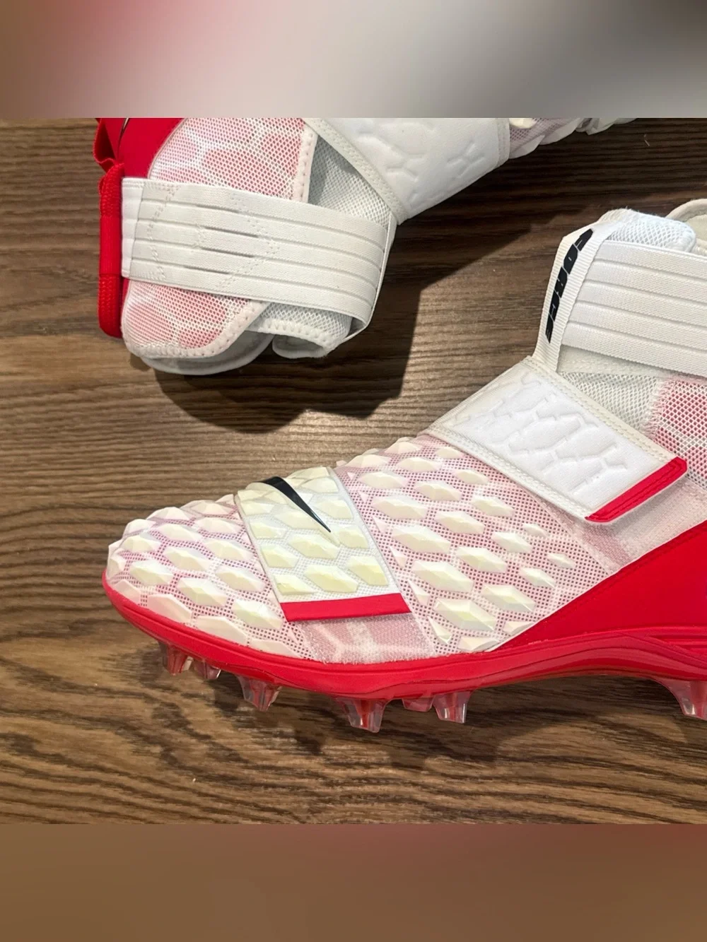 Size 13 Nike Force Savage Elite 2 Football Cleats White/Red BV3962-106